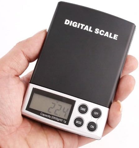 Digital Scale 2000g/0.1g Jewelry Gold Silver Grain Coin Gram Pocket Size Balance