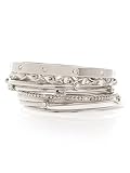 GUESS Crystal Silver Bangles, SILVER