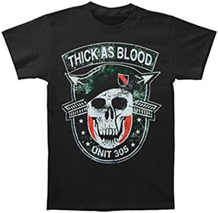 Thick As Blood Men's Skull T-shirt XX-Large Black