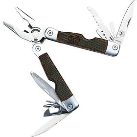 New Master Cutlery Field & Stream Multitool With Diamond Cut Lacquered Wood Handle Bottle... by