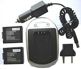 Nextop-2 Packs Panasonic CGA-S006, DMW-BMA7 Brand New 1000mAh COMPATIBLE Battery + 1 Compatible Wall & Car Charger (FREE European Adaptor) for Panasonic Lumix DMC-FZ18 Panasonic Lumix DMC-FZ30 Panasonic Lumix DMC-FZ50 Lumix DMC-FZ7 Lumix DMC-FZ8