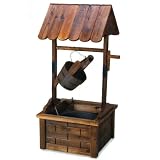 Wood Wishing Well Water Fountain w/ Pump For Patio Product SKU: PL50002