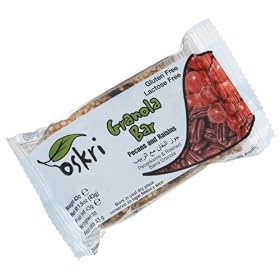 Oskri Granola Bar, Pecans and Raisins, Gluten Free, 1.5-Ounce Bars (Pack of 20)