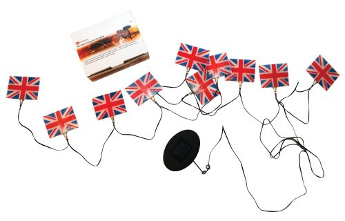 Solar Powered 10 String Union Jack Light Set