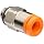 SMC KQ2H Push-to-Connect Tube Fitting, Adapter, Nickel Plated Brass Body, Tube OD x UNF Male, With Gasket, Inch