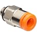 SMC KJH Stainless Steel One-Touch Tube Fitting, Adapter, Tube OD x UNF Male