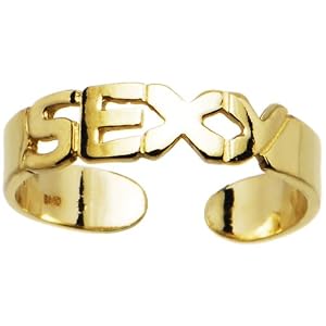 Solid 14K Yellow Gold SEXY Toe Ring