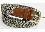 Signature Collection Black And Khaki Stretch Belt