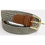 Signature Collection Black And Khaki Stretch Belt