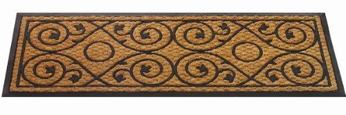 RUBBER BACKED PATIO/FRENCH DOOR MAT COIR OUTDOOR/INDOOR
