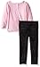 Little Lass Baby-Girls Infant 3 Piece Faux Fur Jacket Set Embossed Rose