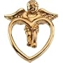 16.50X14.50 Mm 14K Yellow Gold Angel Lapel Pin