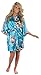 VEAMI Women's Kimono Robe, Peacock Design, Short