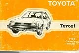 TOYOTA COROLLA TERCEL OWNERS MANUAL 1985