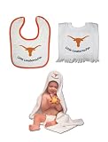 Texas Longhorns TEAM TODDLER SET - Hooded towel, Pullover Bib & Snap Bib with Color trim