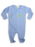 Bambolino - Newborn Baby Boys Long Sleeved Footed Coverall, Periwinkle Blue
