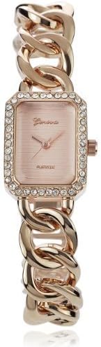 GP by Brinley Co. Womens Cubic Zirconia Rose Goldtone Chain Watch