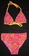 Girls 7-16 2-piece Swimwear Triangle Top Bikini Soft Pink/Orange