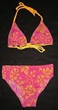 Girls 7-16 2-piece Swimwear Triangle Top Bikini Soft Pink/Orange