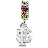 NCAA Florida State Seminoles .925 Sterling Silver Charm Bead, Florida State Jewelry