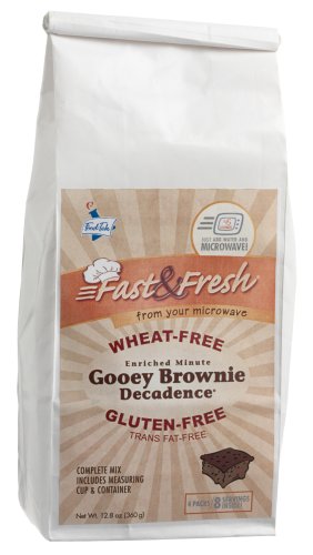 Fast & Fresh Brownie Mix Microwavable Wheat And Gluten Free, 12.8-Ounce Units (Pack of 6)