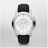 Fossil Grant Leather Watch - Black