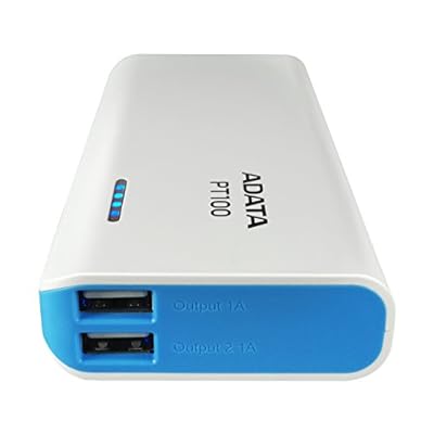 ADATA PT100 10000mAH Power Bank (White-Blue)