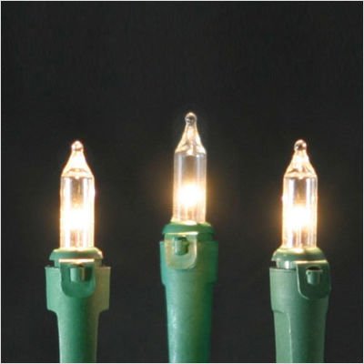 Parallel Circuit Commercial Grade Mini String Lights (17 Ft.) Wire Color: Green