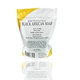 Organic African Black Soap 1 Lb (16 Oz) Raw Natural African Black Soap Handmade From Ghana Africa. Pure Authentic 100% Natural Organic for Acne, Scar Removal And Stretch Marks By Mary Tylor Naturals