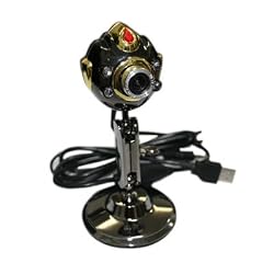 HDE&reg; Ultra Jewel USB Webcam with LED Lights & Microphone
