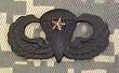 Parachutist 1 Combat Star - Metal Insignia -Black