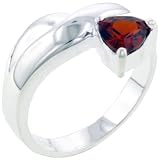 Sterling Silver Citrine Triangle Promise Right Hand Ring