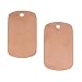 Solid Copper Stamping Blank Dog Tag Pendants 29 X 16mm (2)
