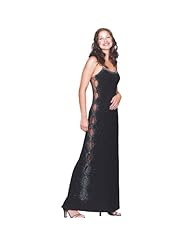 Strapless Slit Beaded  Polyester/Rayon/Satin  Ball Gown Evening Dress 