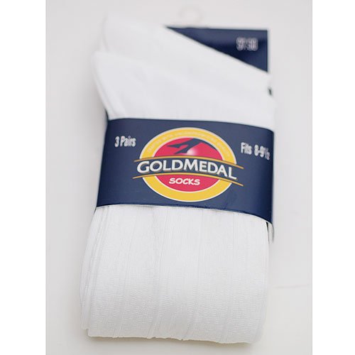 Gold Medal Toddler Girls Knee Length White Dress Socks Girl 7-8.5