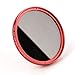 FocusFoto Fotga 52mm Ultra Slim Variable Fader ND2-ND400 Neutral Density ND Filter Adjustable ND2 ND4 ND8 ND16 ND32 ND100 to ND400 for Canon Nikon DSLR Camera Lens with Red Frame Ring