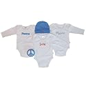 Tadpoles Blue Long Sleeved - 5pc Layette Set - 3-6 Months