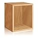 Way Basics Cube Plus Cubby Organizer (Tool-Free Assembly and Uniquely Crafted from Sustainable Non Toxic zBoard Paperboard), Natural Wood Grain