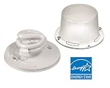 Keyless Compact Fluorescent, Energy Star Qualified Ceiling Lampholder with 13W Bulb & Thermoplastic Lamp Guard, 120V, 9860-BL