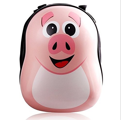Children's Shoulder Bag Backpack Schoolbag Cartoon Crust 13-inch Kindergarten Egg (Pink Pig Figure)