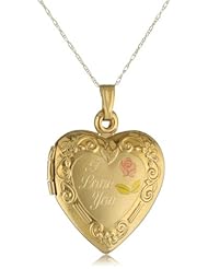 Duragold 14k Gold "I Love You" Heart Locket Necklace, 18"