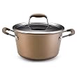 Anolon Advanced Bronze Collection Hard Anodized Nonstick 4.5-Quart Tapered Stockpot