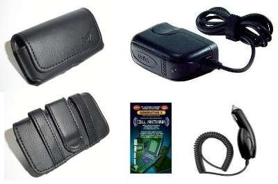 Cell Phone Accessories Bundle for AT&T LG Vu / CU920 / CU915 (Includes; Executive Case with Belt Clip, Rapid Car Charger, Home Wall Charger, Generation X Antenna Booster)