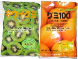 Kasugai Kiwi And Orange Gummy Candies 2 Packs (4.41 Oz Pack) Plus 1 Free Randomly Picked... by Kasugai