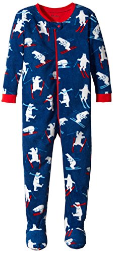 Hatley Little' Footed Fleece Coverall Skiing Polar Bears