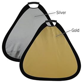 Fotodiox td-24-sg 2-in-1 Teardrop Reflector, 24-Inch Collapsible Disc - Silver/Gold