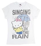 TS332-00 Hello Kitty Sanrio Singing In The Rain Juniors Babydoll
Soft T-Shirt Select Shirt Size: Medium