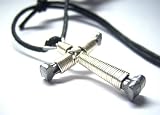 Silver Horseshoe Nail Cross Necklace
