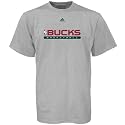 adidas Milwaukee Bucks Ash True Court T-shirt