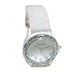 Clear Silicone Ceramic Style Band Wrist Watch Wih Cz Smaller Face